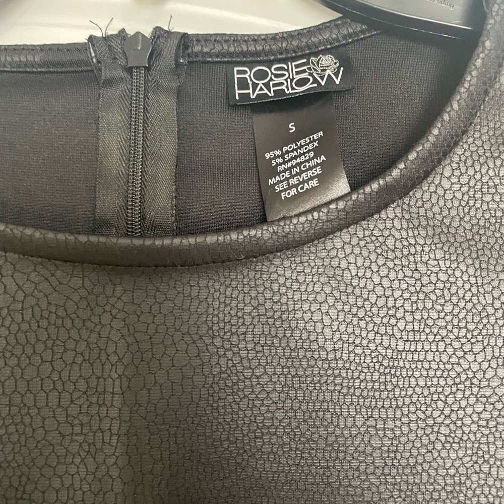 Macys Rosie Harlow brand faux leather dress - Picture 3 of 6